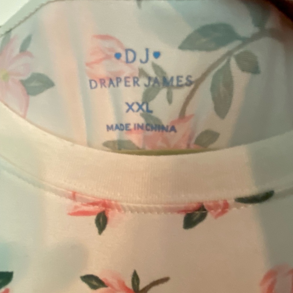 Draper James Women’s 2XL Beige Natalie Magnolia Floral Long Sleeve Shirt - Picture 8 of 8